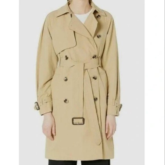 baldwin Jackets & Blazers - BLDWN Beige Sterling Trench Coat Jacket in Sepia Double Breasted Size XL